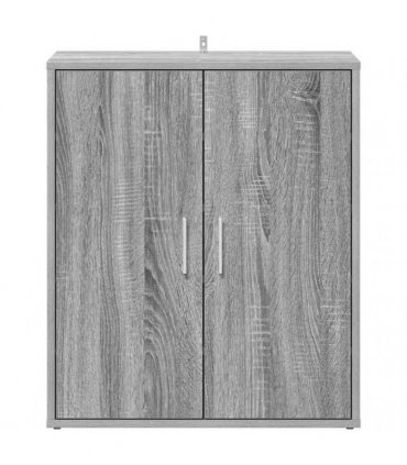 vidaXL Shoe Cabinet Grey Sonoma 60x35x70 cm Engineered Wood — Size: 60 x 35 x 70 cm, Model: shoe cabinet with door