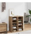 vidaXL Shoe Cabinets 2 pcs Artisan Oak 32x35x70 cm Engineered Wood — Size: 32 x 35 x 70 cm, Model: 2x shoe cabinet without door