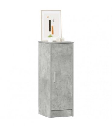 vidaXL Shoe Cabinet Concrete Grey 32x35x92 cm Engineered Wood — Size: 32 x 35 x 92 cm, Model: shoe cabinet with door