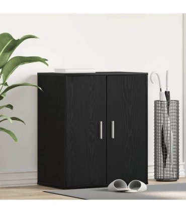 vidaXL Shoe Cabinet Black Oak 60 x 35 x 70 cm Engineered Wood — Model: Shoe cabinet with door