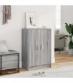 vidaXL Shoe Cabinet Grey Sonoma 60x35x92 cm Engineered Wood — Size: 60 x 35 x 92 cm, Model: shoe cabinet with door