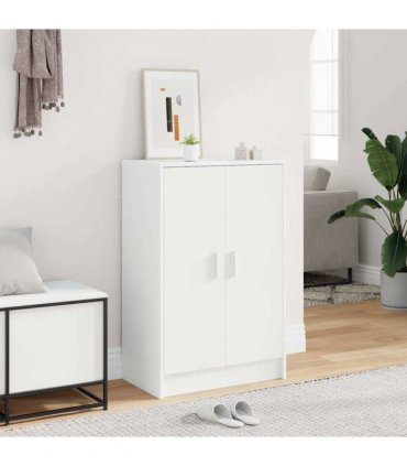 vidaXL Shoe Cabinet | White | Engineered wood | Medium | Shoe Cabinet — Size: 60 x 35 x 92 cm, Model: shoe cabinet with door
