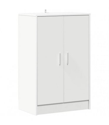 vidaXL Shoe Cabinet | White | Engineered wood | Medium | Shoe Cabinet — Size: 60 x 35 x 92 cm, Model: shoe cabinet with door