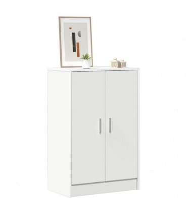 vidaXL Shoe Cabinet | White | Engineered wood | Medium | Shoe Cabinet — Size: 60 x 35 x 92 cm, Model: shoe cabinet with door