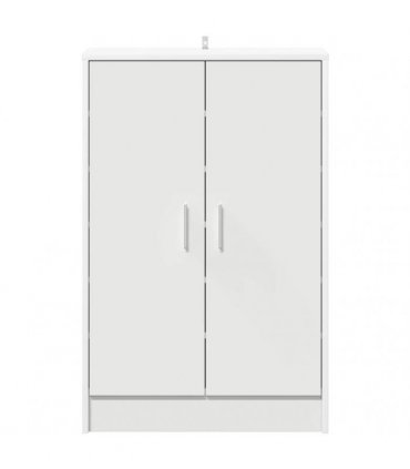 vidaXL Shoe Cabinet | White | Engineered wood | Medium | Shoe Cabinet — Size: 60 x 35 x 92 cm, Model: shoe cabinet with door
