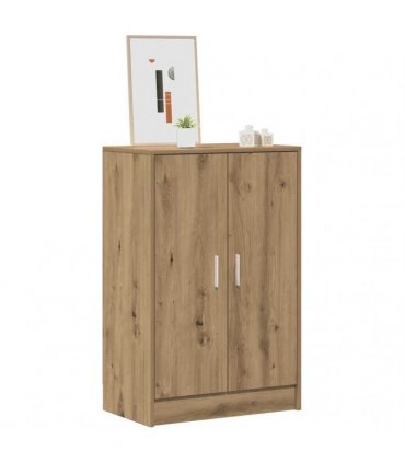 vidaXL Shoe Cabinet Artisan Oak 60x35x92 cm Engineered Wood — Size: 60 x 35 x 92 cm, Model: shoe cabinet with door