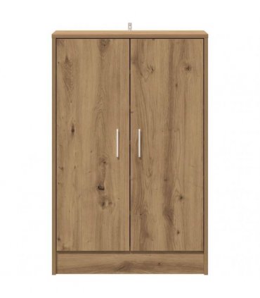 vidaXL Shoe Cabinet Artisan Oak 60x35x92 cm Engineered Wood — Size: 60 x 35 x 92 cm, Model: shoe cabinet with door
