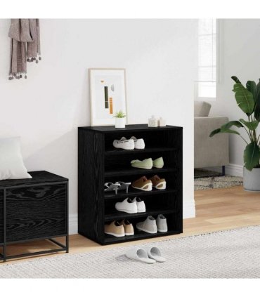 vidaXL Shoe Cabinet Black Oak 60 x 35 x 70 cm Engineered Wood — Model: Shoe cabinet without door