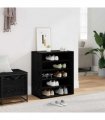 vidaXL Shoe Cabinet Black Oak 60 x 35 x 70 cm Engineered Wood — Model: Shoe cabinet without door