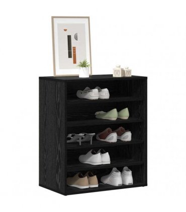 vidaXL Shoe Cabinet Black Oak 60 x 35 x 70 cm Engineered Wood — Model: Shoe cabinet without door