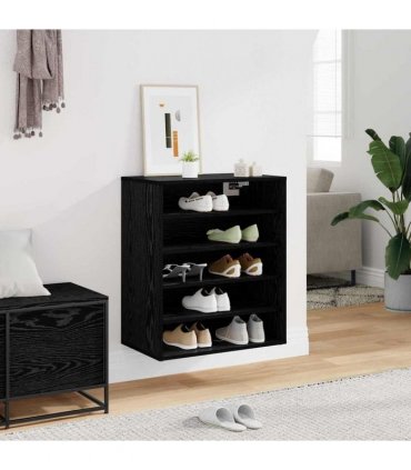 vidaXL Shoe Cabinet Black Oak 60 x 35 x 70 cm Engineered Wood — Model: Shoe cabinet without door