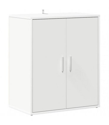 vidaXL Shoe Cabinet White 60x35x70 cm Engineered Wood — Size: 60 x 35 x 70 cm, Model: shoe cabinet with door