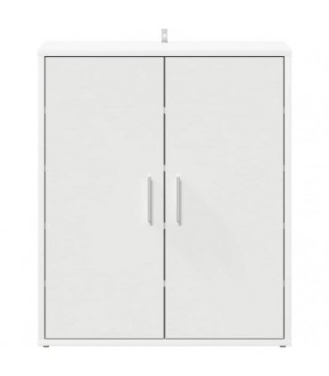 vidaXL Shoe Cabinet White 60x35x70 cm Engineered Wood — Size: 60 x 35 x 70 cm, Model: shoe cabinet with door