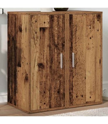 vidaXL Shoe Cabinets 2 pcs Old Wood 32x35x70 cm Engineered Wood — Size: 32 x 35 x 70 cm, Model: 2x shoe cabinet with door