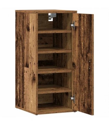vidaXL Shoe Cabinets 2 pcs Old Wood 32x35x70 cm Engineered Wood — Size: 32 x 35 x 70 cm, Model: 2x shoe cabinet with door