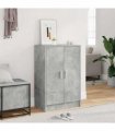 vidaXL Shoe Cabinet Concrete Grey 60x35x92 cm Engineered Wood — Size: 60 x 35 x 92 cm, Model: shoe cabinet with door