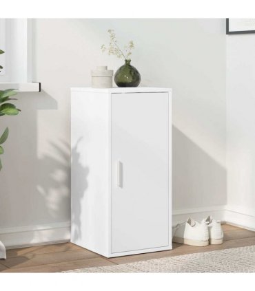 vidaXL Shoe Cabinet White 32x35x70 cm Engineered Wood — Size: 32 x 35 x 70 cm, Model: shoe cabinet with door