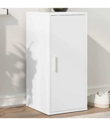 vidaXL Shoe Cabinet White 32x35x70 cm Engineered Wood — Size: 32 x 35 x 70 cm, Model: shoe cabinet with door