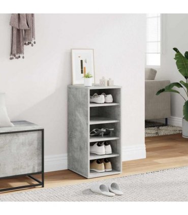 vidaXL Shoe Cabinet Concrete Grey 31.5x35x70 cm Engineered Wood — Size: 31.5 x 35 x 70 cm, Model: shoe cabinet without door