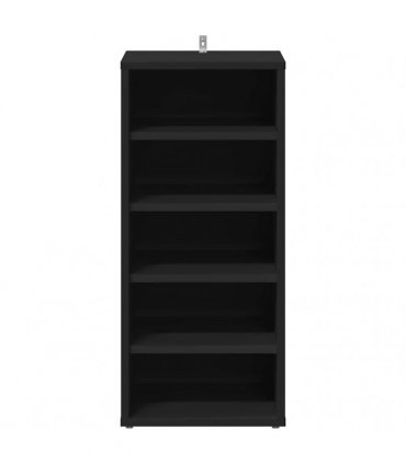 vidaXL Shoe Cabinets 2 pcs Black 31.5x35x70 cm Engineered Wood — Size: 31.5 x 35 x 70 cm, Model: 2x shoe cabinet without door