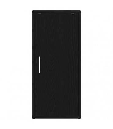 vidaXL Shoe Cabinet Black Oak 32x35x70 cm Engineered Wood — Size: 32 x 35 x 70 cm, Model: shoe cabinet with door