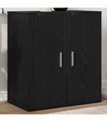 vidaXL Shoe Cabinets 2 pcs Black Oak 32x35x70 cm Engineered Wood — Size: 32 x 35 x 70 cm, Model: 2x shoe cabinet with door