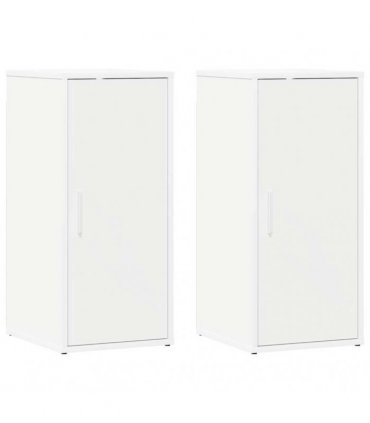 vidaXL Shoe Cabinets 2 pcs White 32x35x70 cm Engineered Wood — Size: 32 x 35 x 70 cm, Model: 2x shoe cabinet with door