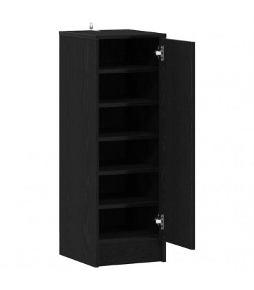 vidaXL Shoe Cabinet Black Oak 32 x 35 x 92 cm Engineered Wood — Model: Shoe cabinet with door