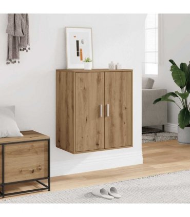 vidaXL Shoe Cabinet Artisan Oak 60x35x70 cm Engineered Wood — Size: 60 x 35 x 70 cm, Model: shoe cabinet with door