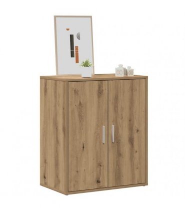 vidaXL Shoe Cabinet Artisan Oak 60x35x70 cm Engineered Wood — Size: 60 x 35 x 70 cm, Model: shoe cabinet with door