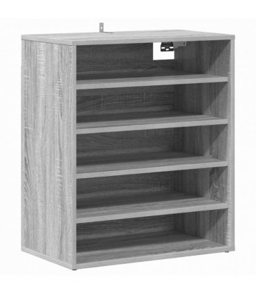 vidaXL Shoe Cabinet Grey Sonoma 60x35x70 cm Engineered Wood — Size: 60 x 35 x 70 cm, Model: shoe cabinet without door