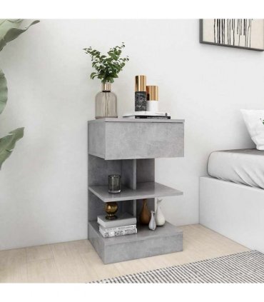 vidaXL Bedside Cabinets 2 pcs Concrete Grey 40x35x65 cm