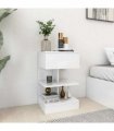 vidaXL Bedside Cabinets 2 pcs High Gloss White 40x35x65 cm