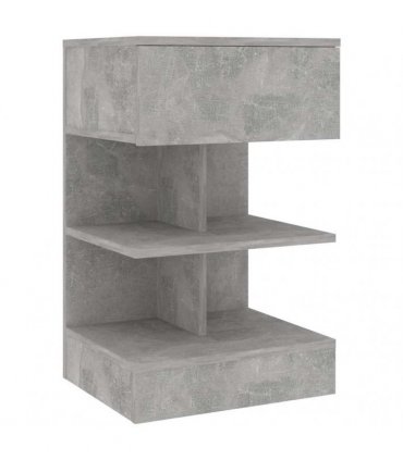 vidaXL Bedside Cabinet Concrete Grey 40x35x65 cm Engineered Wood