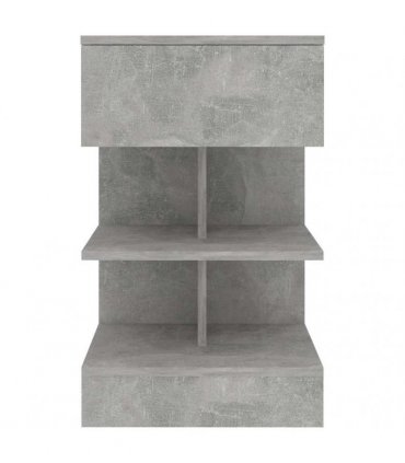 vidaXL Bedside Cabinet Concrete Grey 40x35x65 cm Engineered Wood