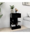 vidaXL Bedside Cabinets 2 pcs Black 40x35x65 cm