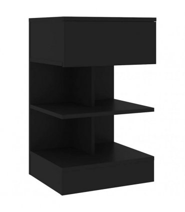 vidaXL Bedside Cabinets 2 pcs Black 40x35x65 cm