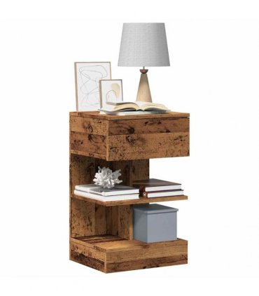 vidaXL Bedside Cabinet Old Wood 40x35x65 cm Engineered Wood