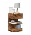 vidaXL Bedside Cabinet Old Wood 40x35x65 cm Engineered Wood