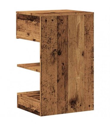 vidaXL Bedside Cabinet Old Wood 40x35x65 cm Engineered Wood