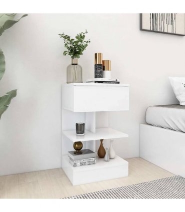 vidaXL Bedside Cabinets 2 pcs White 40x35x65 cm Engineered Wood