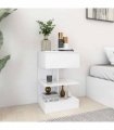 vidaXL Bedside Cabinets 2 pcs White 40x35x65 cm Engineered Wood