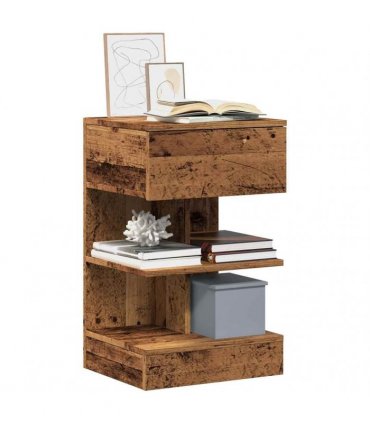 vidaXL Bedside Cabinets 2 pcs Old Wood 40x35x65 cm Engineered Wood