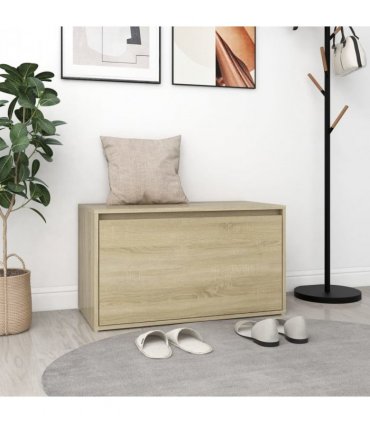 vidaXL Bench | Sonoma oak | Engineered wood | 80x40x45 cm | Entryway Bench