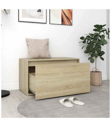 vidaXL Bench | Sonoma oak | Engineered wood | 80x40x45 cm | Entryway Bench