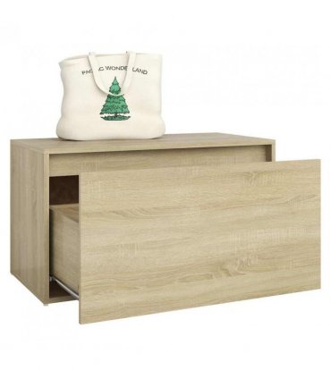 vidaXL Bench | Sonoma oak | Engineered wood | 80x40x45 cm | Entryway Bench