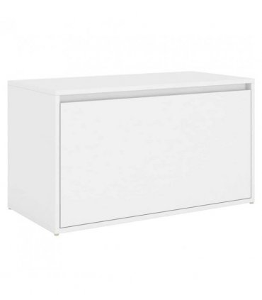 vidaXL Bench | White | Engineered Wood | 80x40x45 cm | Bench | Rectangular
