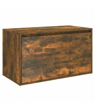 vidaXL Hall Bench | Smoked Oak | Engineered Wood | 80 cm | Entryway Bench