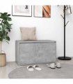vidaXL Bench | Concrete Grey | Engineered Wood | Compact | Entryway Bench