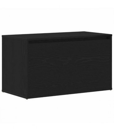 vidaXL Hall Bench Black Oak 80 x 40 x 45 cm Engineered Wood